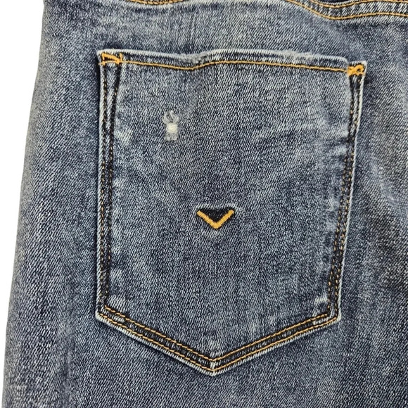 Hudson Nico Straight Ankle Jeans Mid Rise Journey Home Dark Wash Denim - Picture 3 of 6